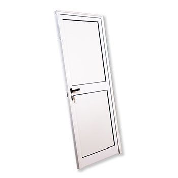 PUERTA DE UNA HOJA ENCHAPE DE ALUMINIO DE 900X2100 