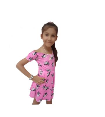VESTIDO PARA NIÑA  ESTAMPADO ROSA 1