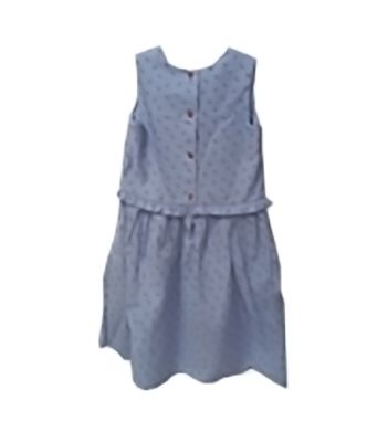 VESTIDO PARA NIÑA CON CUELLO CAMISERO EST. FONDO ROSA