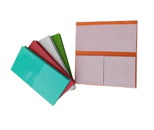 MINI CARPETA EN CARTULINA VINILO, INTER. BOLSILLO Y HOJAS BLANCAS P/NOTAS